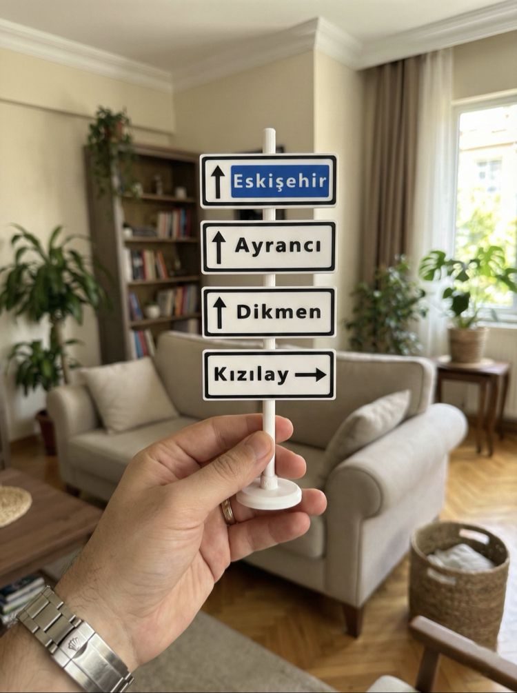 MİNYATÜR ANKARA KIZILAY TABELASI