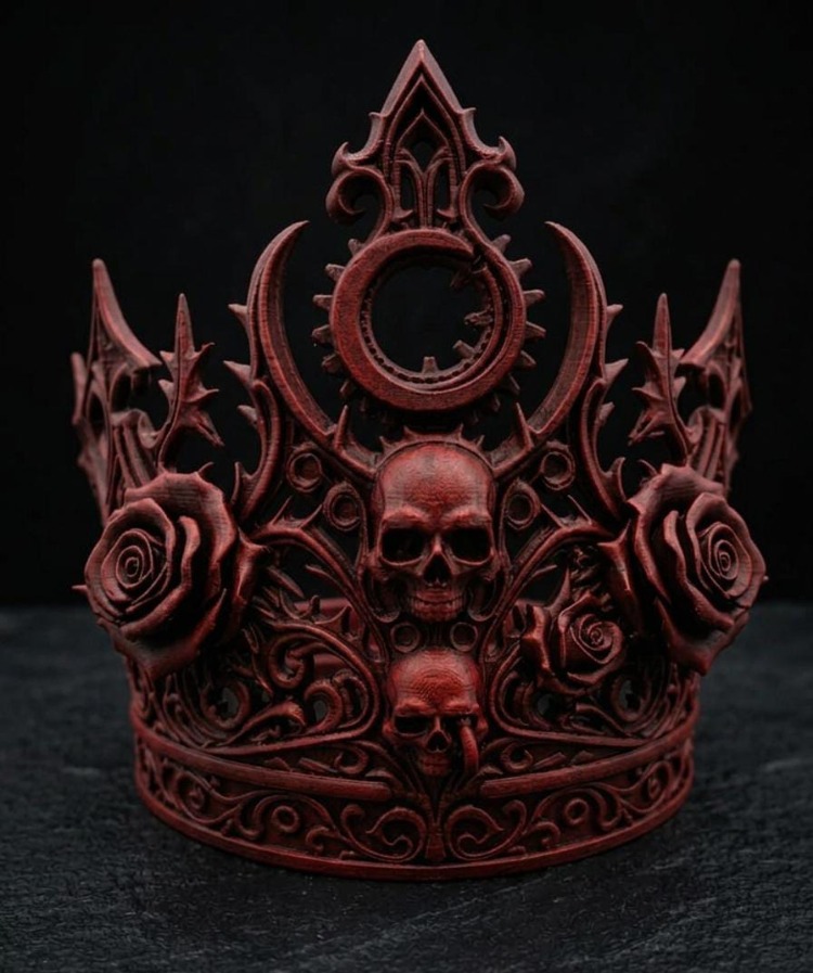 Kurukafalı Gotik Taç – Dark & Karizmatik Kostüm Aksesuarı
