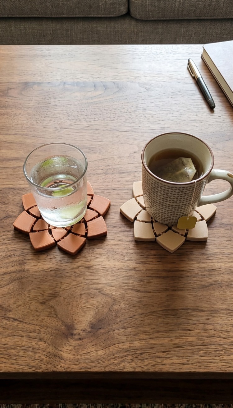 Hareketli Lotus Bardak Altlığı 2’li Set