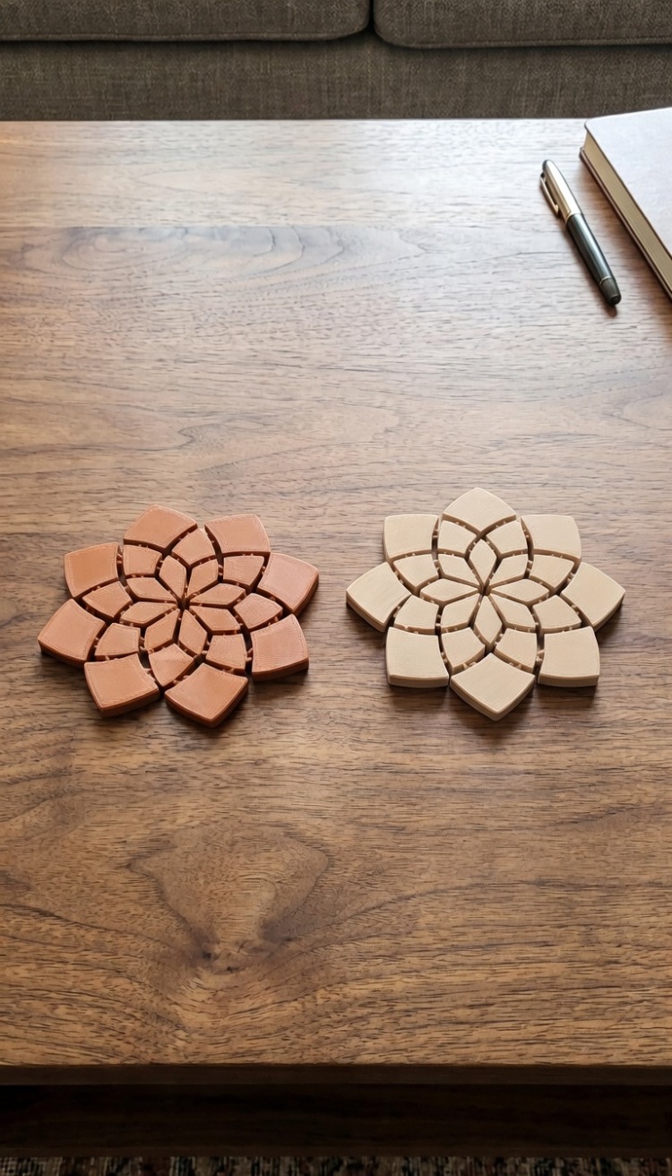 Hareketli Lotus Bardak Altlığı 2’li Set