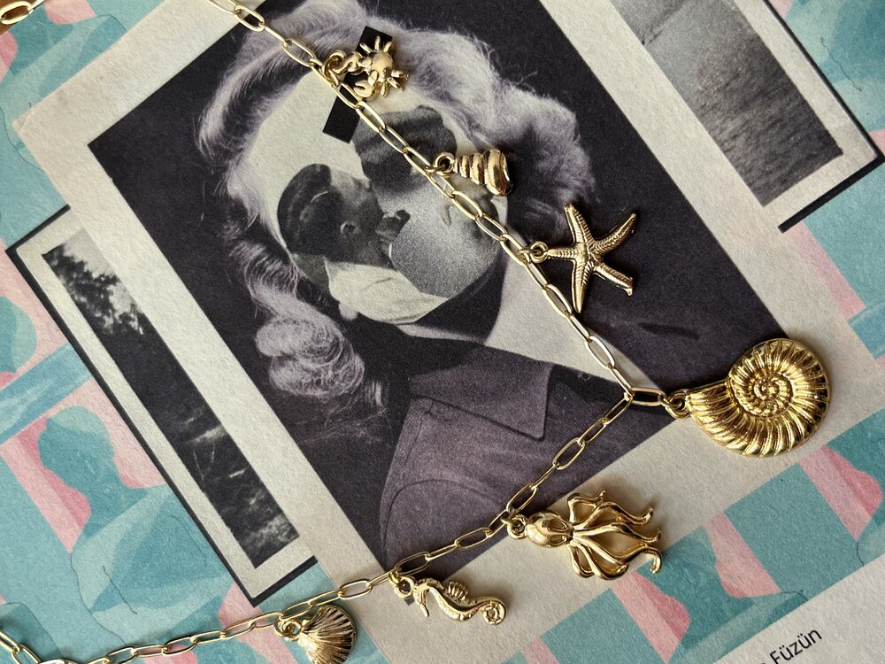 “ocean gold” |altın kaplama kolye