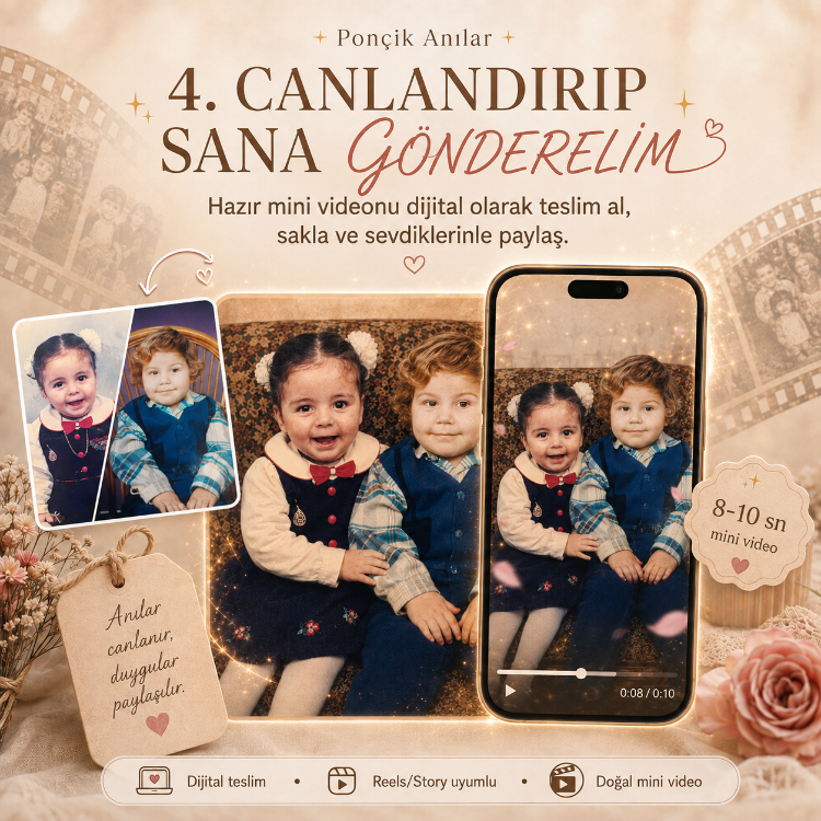 ÇİFTLERE ÖZEL BEBEKLİK FOTOĞRAFI BİRLEŞTİRME & CANLANDIRMA