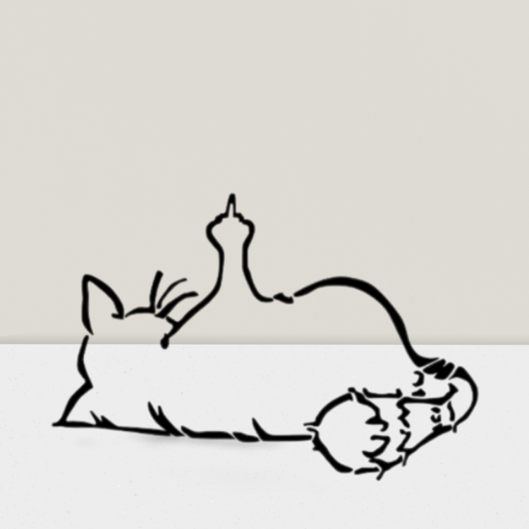 F U Cat Sticker