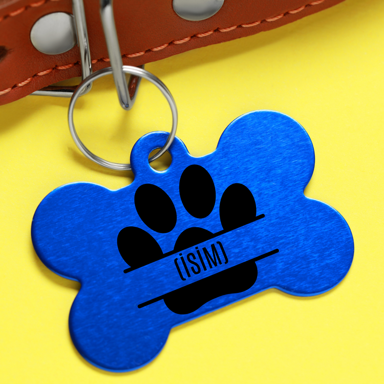 Pet Name Paw Özelleştirilebilir Sticker