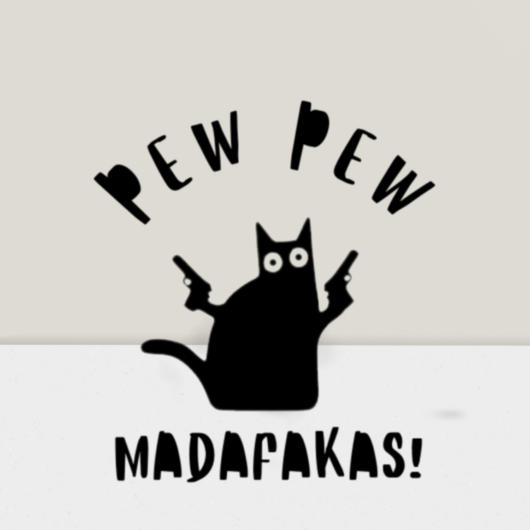 Pew Pew Cat Sticker