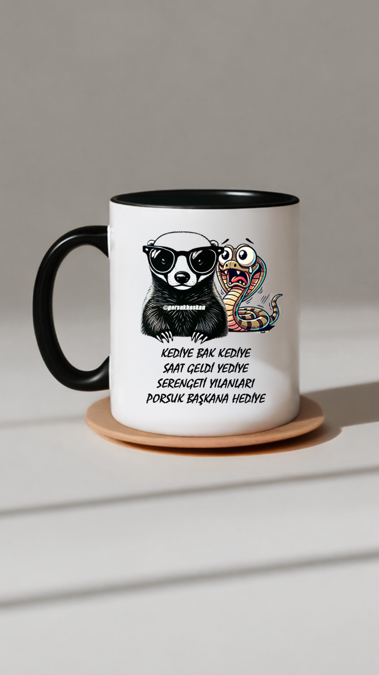 Porsuk Başkan Kupa Bardak (Serengeti yılanları Başkana hediye)