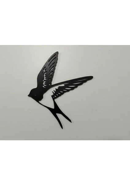3D Baskı Kırlangıç Duvar Dekoru (2'li Set) – Uçan Kuş Figürlü Dekoratif Duvar Süsü