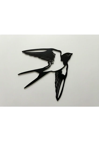 3D Baskı Kırlangıç Duvar Dekoru (2'li Set) – Uçan Kuş Figürlü Dekoratif Duvar Süsü
