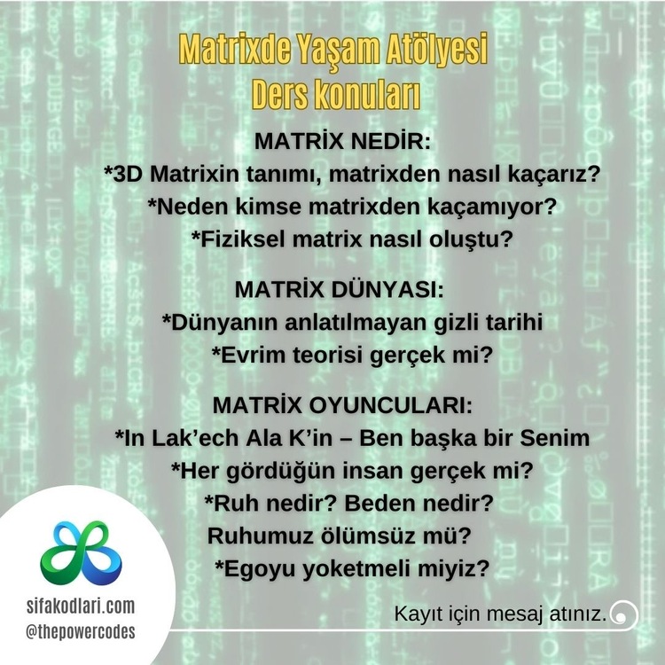 MATRIXDE YAŞAM ATÖLYESİ 1