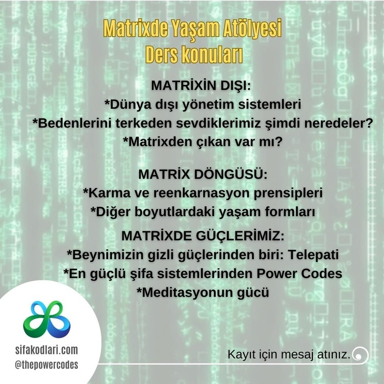 MATRIXDE YAŞAM ATÖLYESİ 1