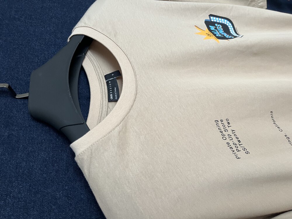 Asos ön arka baskılı T-shirt