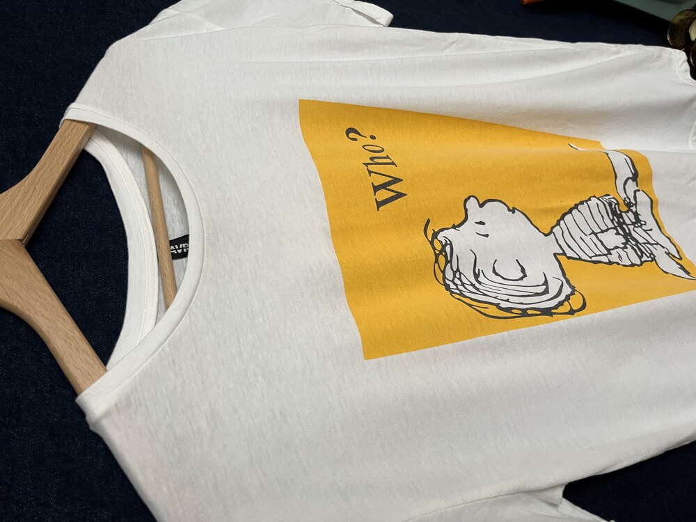 Beyaz Baskılı Tshirt