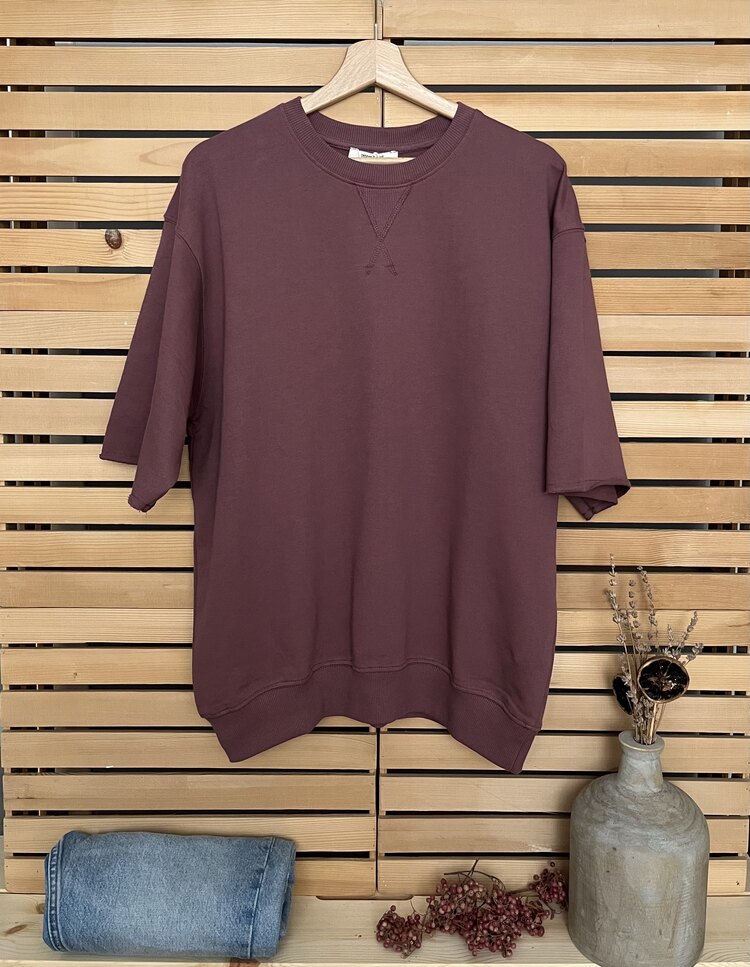 Oversize Bordo Tshirt