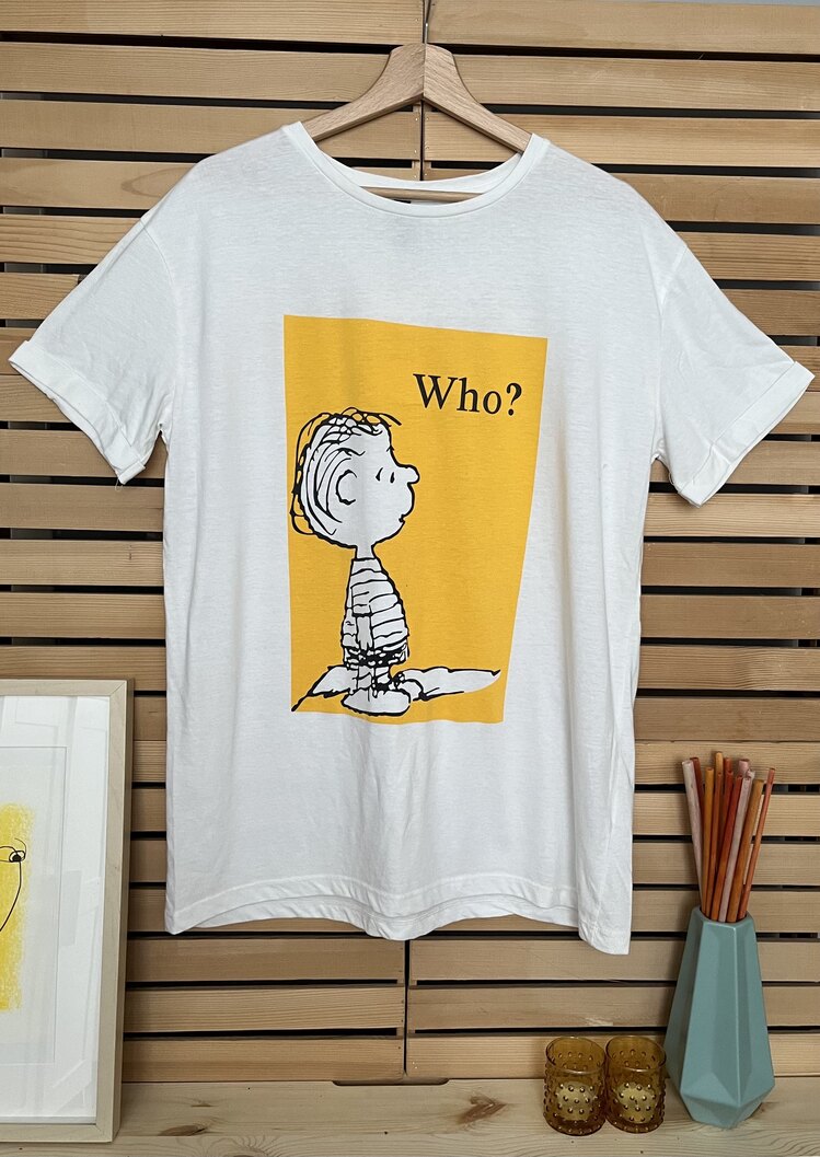 Beyaz Baskılı Tshirt