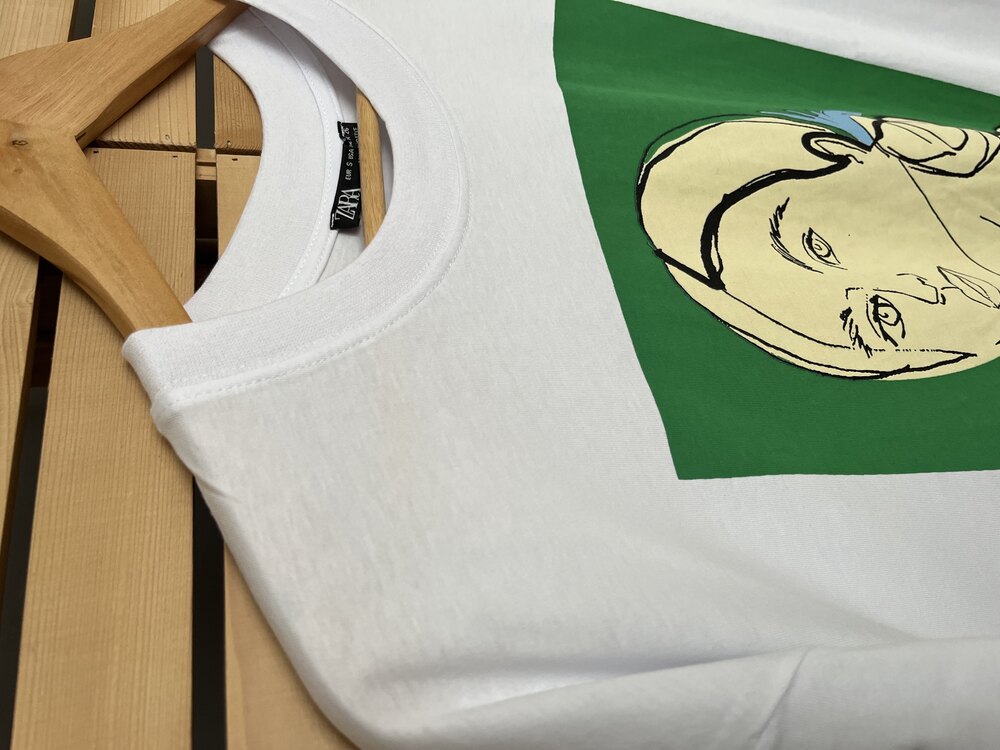 BASKILI BEYAZ TSHIRT