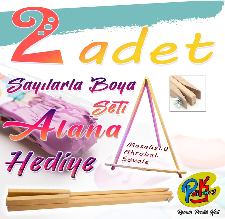 Sayılarla Boyama Tuval Seti - NT24101 (VAZODAKİ ÇİÇEKLER - 1)