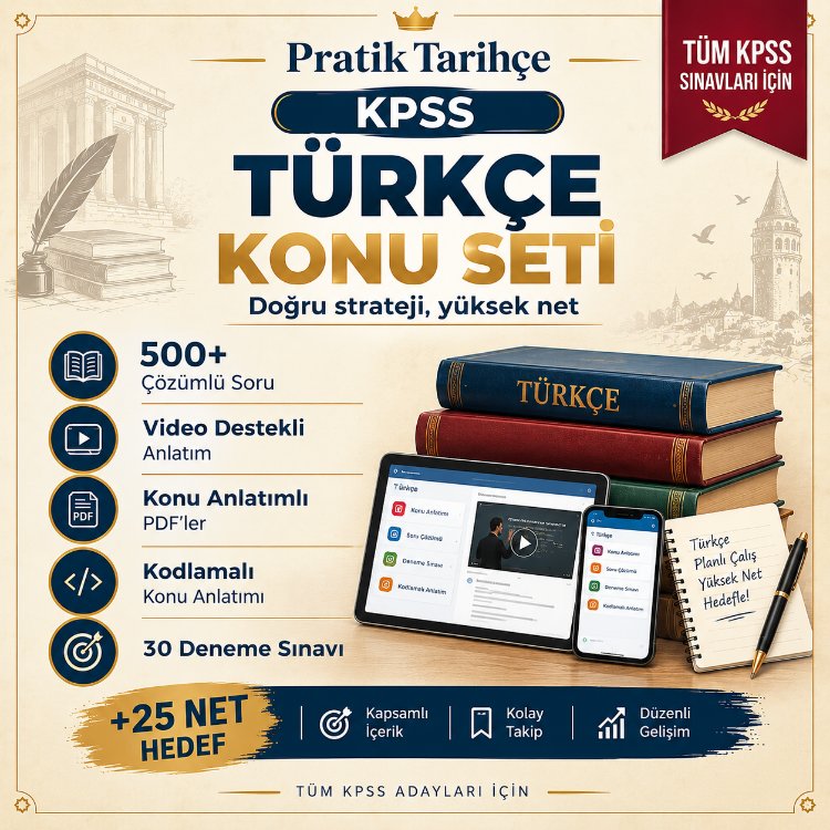 KPSS Türkçe Konu Anlatımı Kamp + 500 Çözümlü Soru