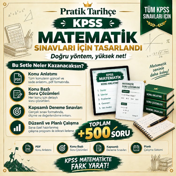 KPSS Matematik Konu Anlatımı Kamp + 500 Çözümlü Soru