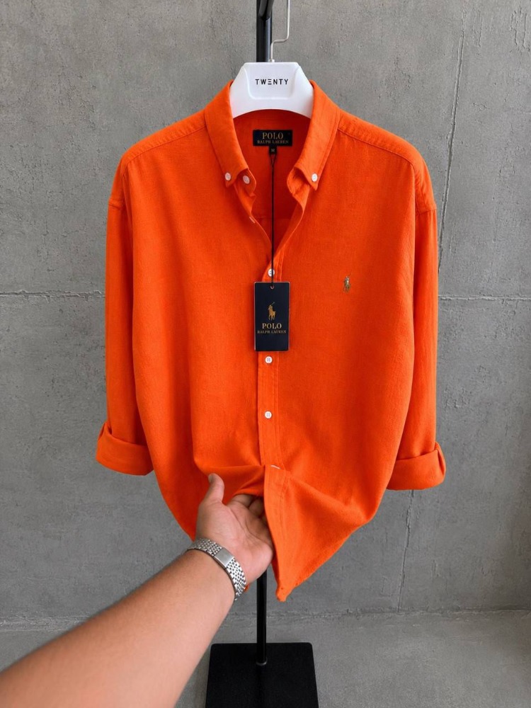 Premium Oversize Erkek Gömlek - Turuncu