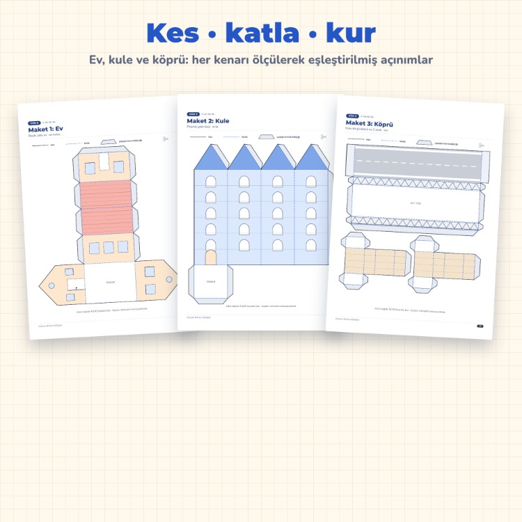 Küçük Mimar Atölyesi | 9-13 Yaş Yarıyıl Tatili Proje Kitabı PDF