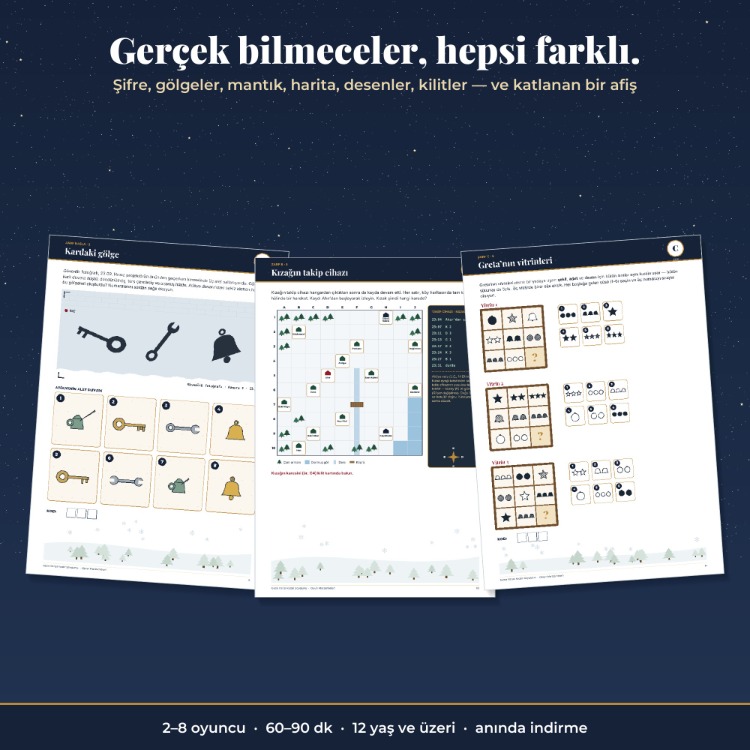 Yılbaşı Gecesi Kaçış Oyunu – Yetişkinler ve Gençler için Yazdırılabilir PDF