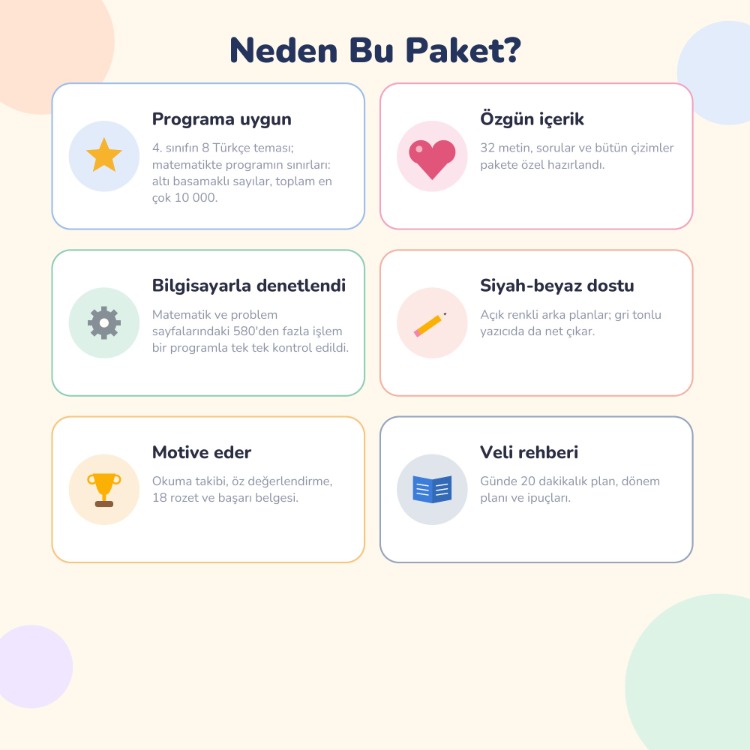 4. Sınıf Türkçe & Matematik Etkinlik Paketi (167 Sayfa PDF)