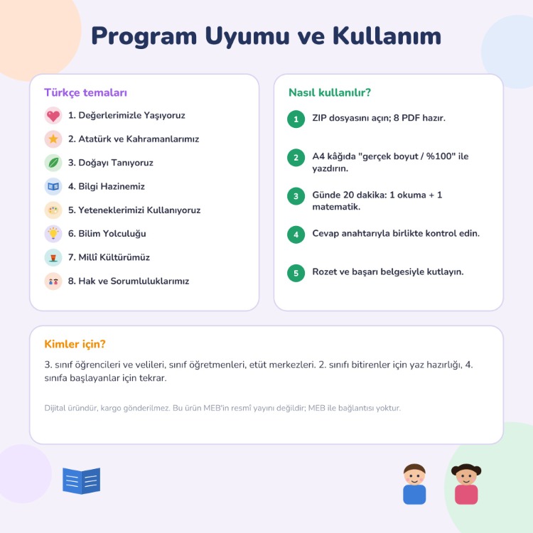 3. Sınıf Türkçe & Matematik Etkinlik Paketi (167 Sayfa PDF)