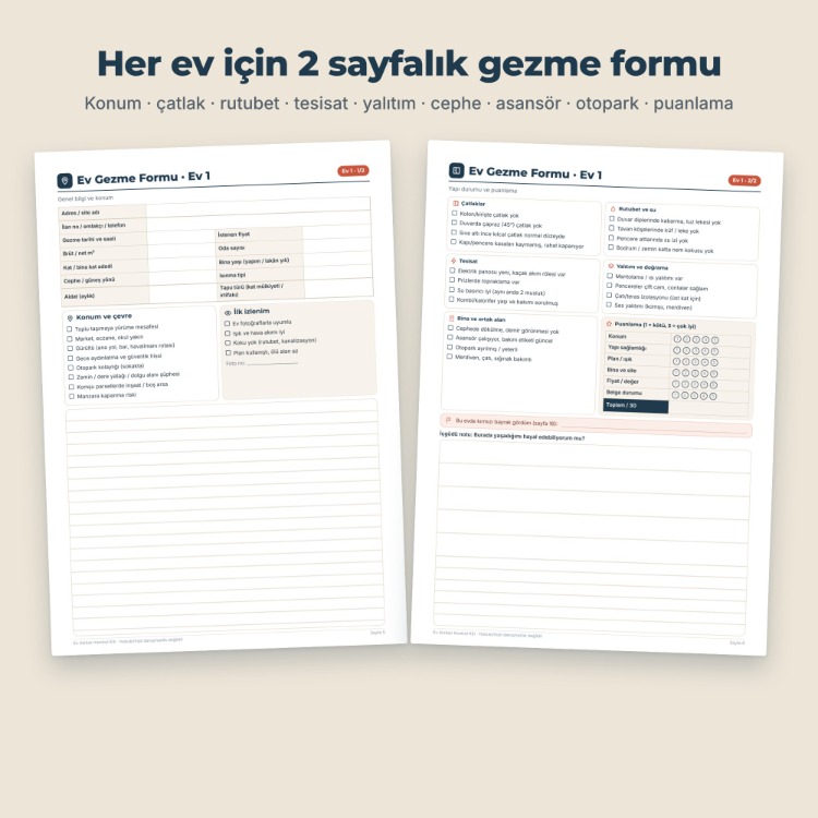 Ev Alırken Kontrol Kiti | Mimar Hazırladı | PDF + Offline Uygulama