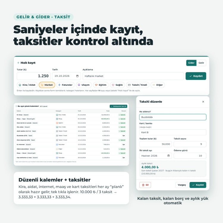 Aile Bütçesi ve Kişisel Enflasyon Takip Programı – Abonelik Yok, İnternetsiz