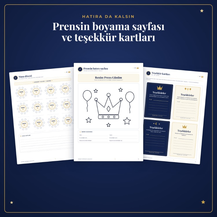 Sünnet Düğünü Planlayıcı - Yazdırılabilir PDF + Davetli, Bütçe, Takı Takibi