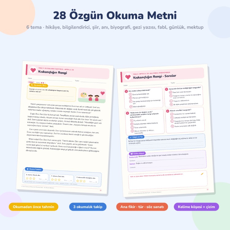 5. Sınıf Türkçe & Matematik Etkinlik Paketi (150 Sayfa PDF)