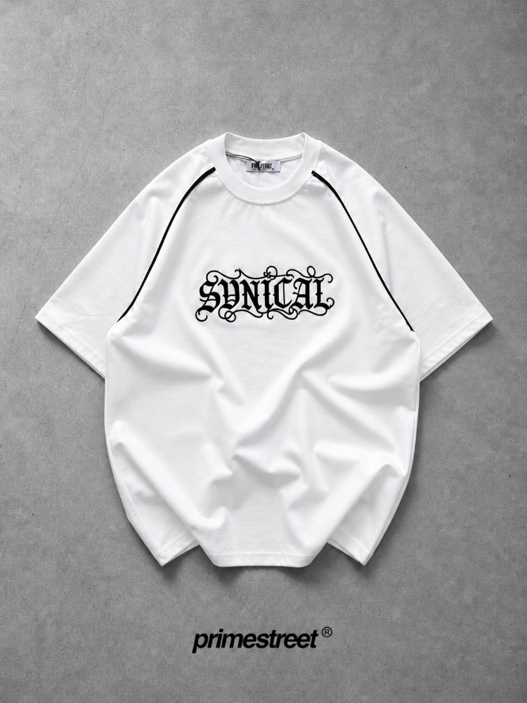 Synical - Nakışlı Beyaz T-Shirt