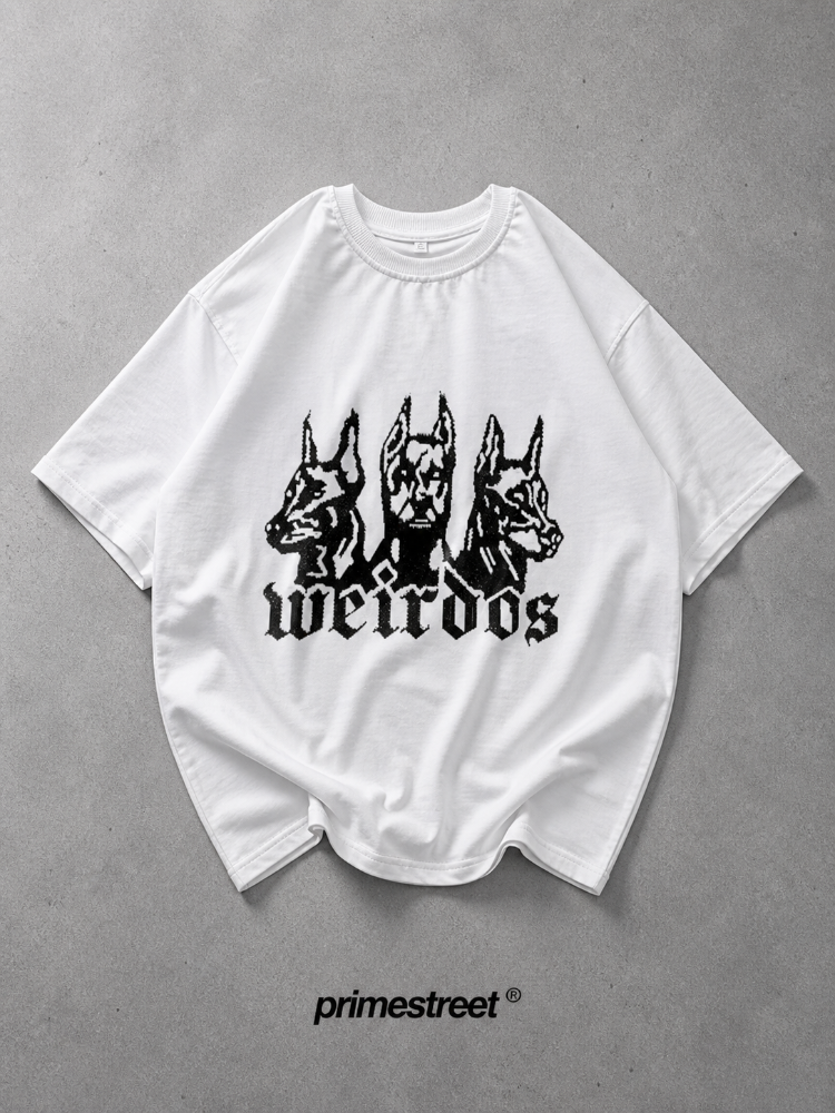 Weirdos - Taş Baskılı Oversize T-Shirt