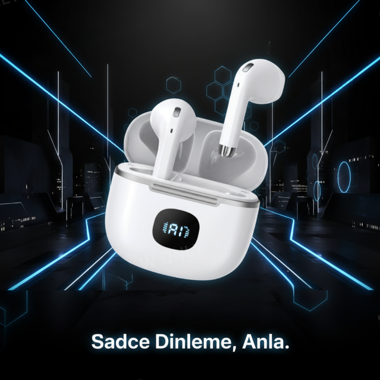 Simex Quantum AI TWS Bluetooth Kulaklık, 42 Saat Pil, Yapay Zeka Destekli 134 Dil Çeviri