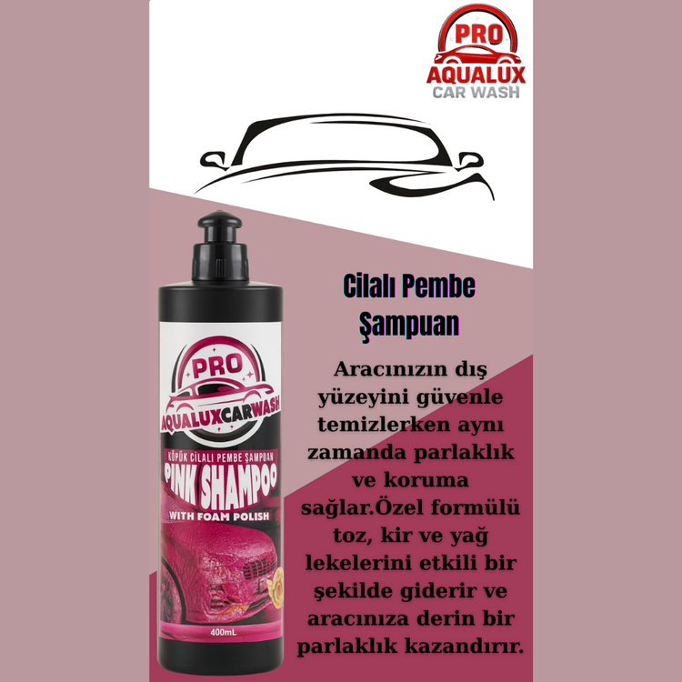 Oto Şampuan Cilalı Pembe Köpük Cilalı Oto Şampuan Ultra Kalite Pink Foam