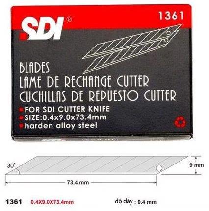 SDI 30 Derece Açılı Dar Maket Bıçağı Yedeği 100'lü 1361