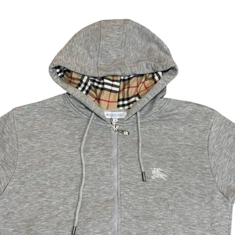 Gri Zip Hoodie