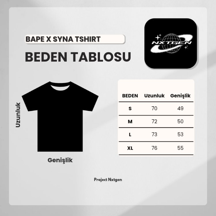 Bape x Syna Beyaz Tshirt