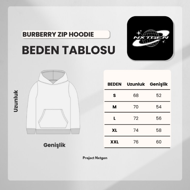Siyah Zip Hoodie