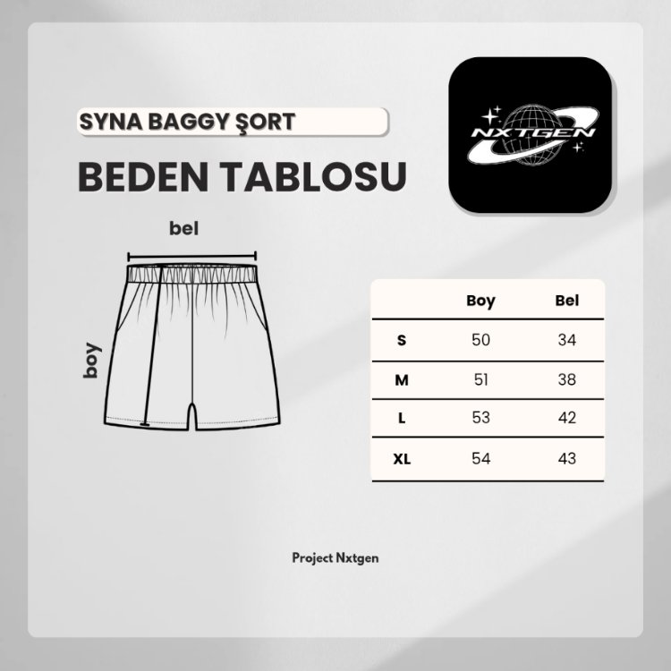 Syna Siyah Baggy Şort