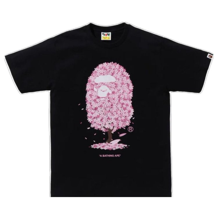 Bape x Sakura Siyah Tshirt