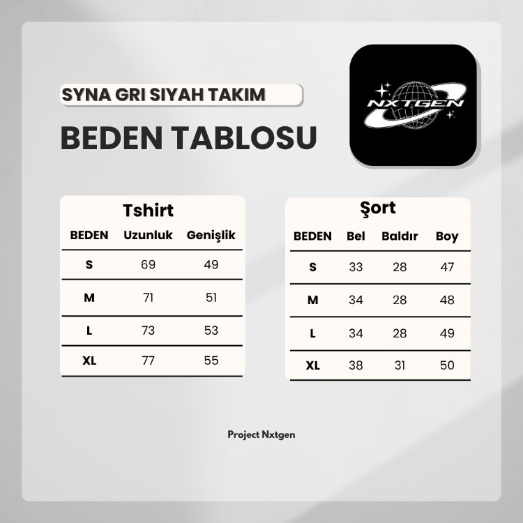 Syna Gri Siyah Takım