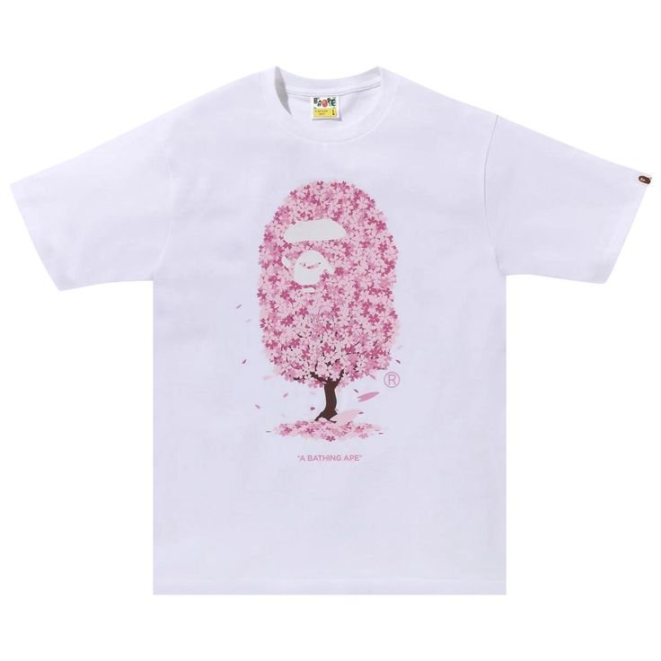 Bape x Sakura Beyaz Tshirt
