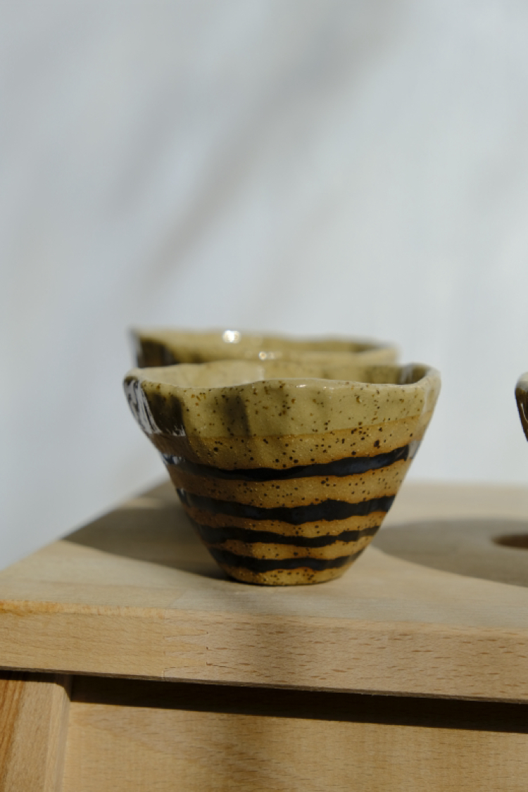 Stoneware çizgi cup