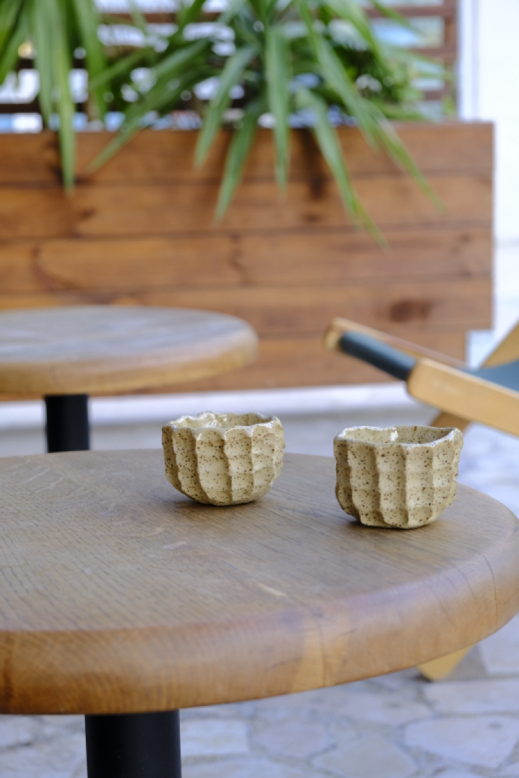 Stoneware benekli cup