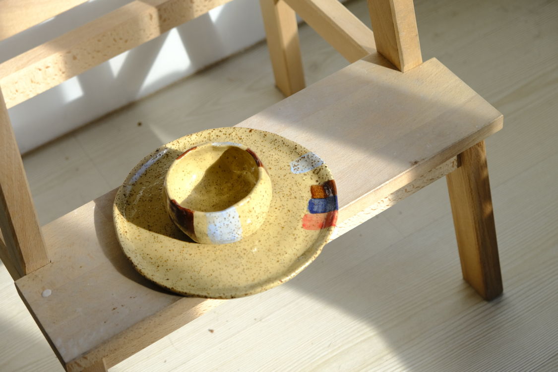Benekli stoneware tabak