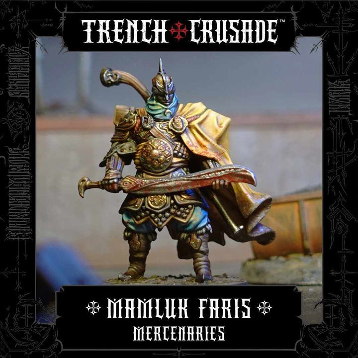 Trench Crusade Mamluk Faris 32mm Reçine Miniatür – Boyasız Tabletop Figür