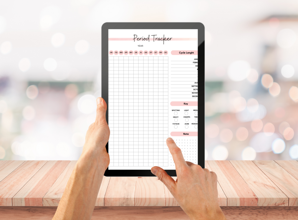 09-PERIOD TRACKER PRINTABLE, Minimal Planner, Undated Printable Planner, Instant download