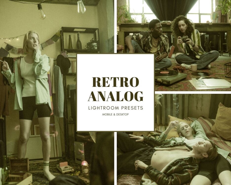 30-20 RETRO ANALOG FILM Lightroom Presets for Mobile Desktop Presets | Photo Editing, Black Presets