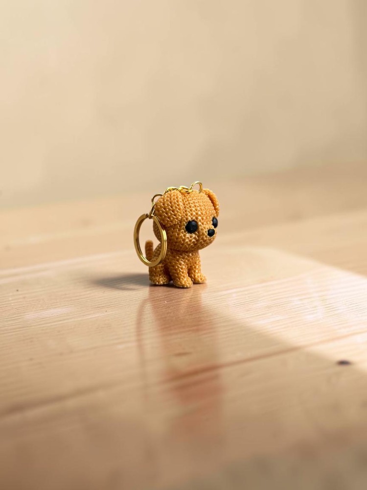 Örgü Dokulu Köpek Anahtarlık 3D Baskı PLA